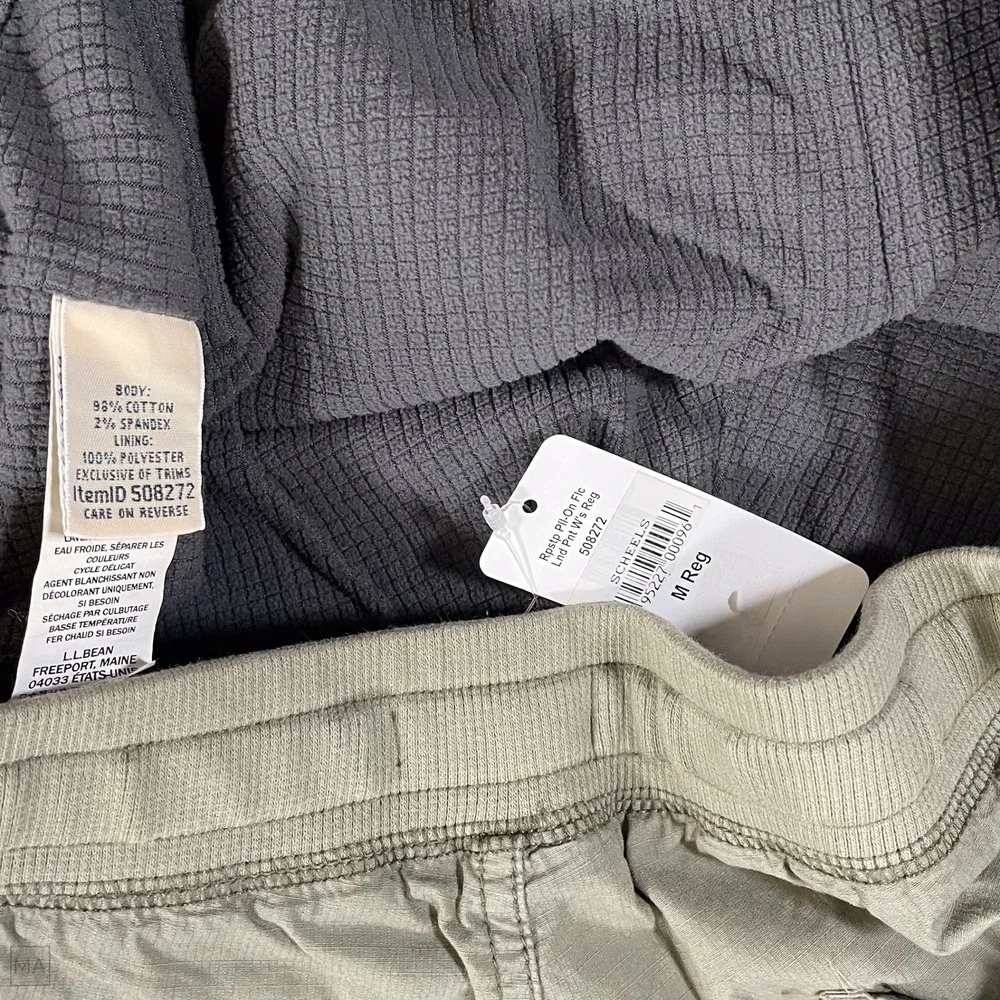 NEW L.L. Bean Women's Pants Pull On Fleece Lined Hiking Gorpcore M Green - Picture 3 of 8